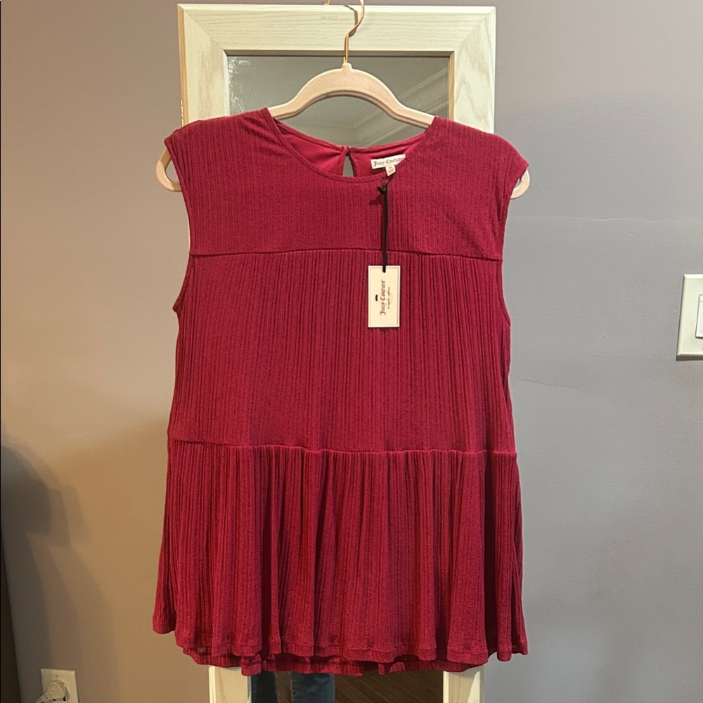 Juicy Couture Sleeveless Burgundy Blouse